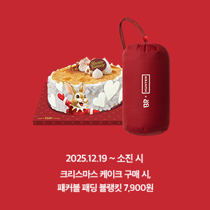 크리스마스 케이크 구매 시, 패커블 패딩 블랭킷 7,900원